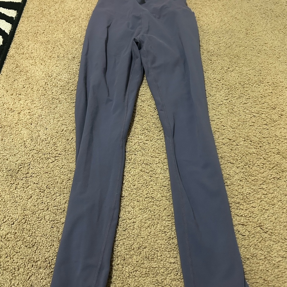 purple athletic leggings